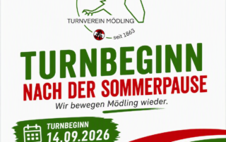 Turnbeginn am 14. September 2026