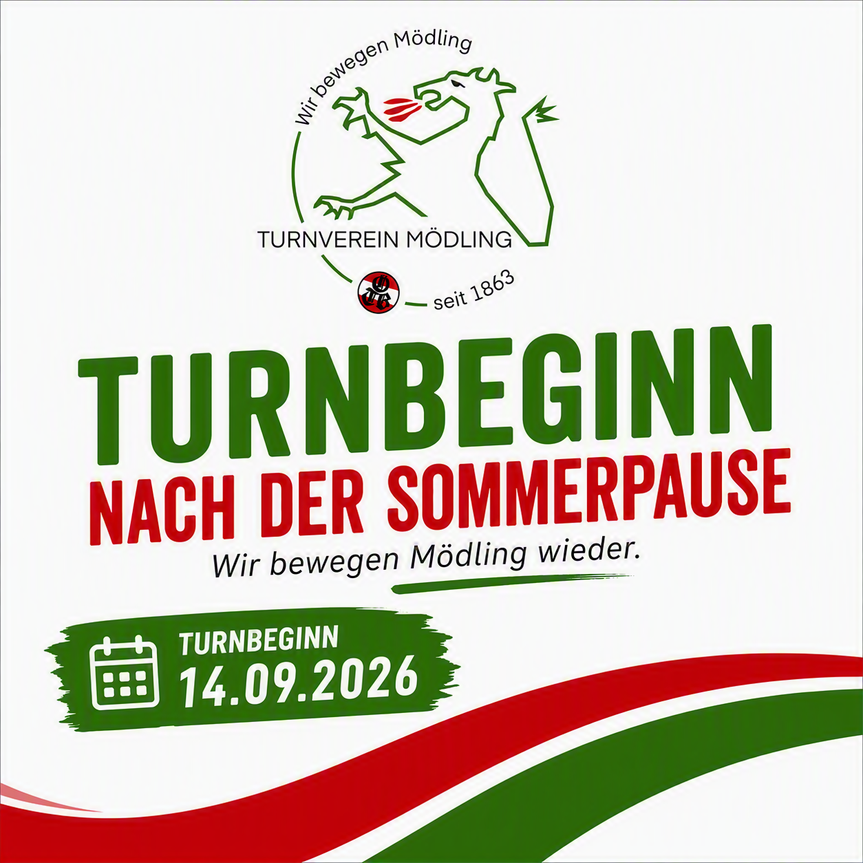 Turnbeginn am 14. September 2026